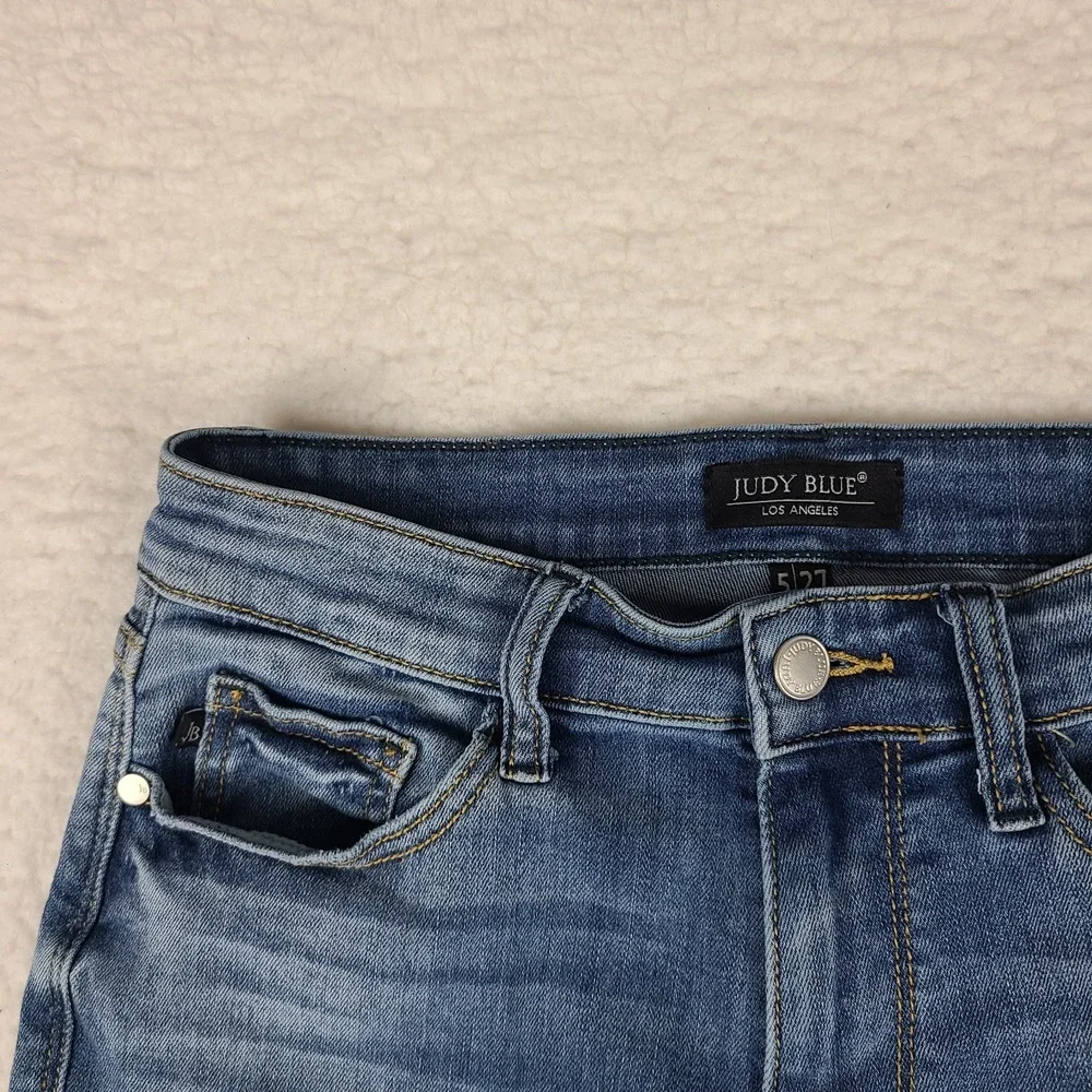 Judy Blue Jeans Womens 5/27 Blue Slim Fit Medium Wash Denim JB82441